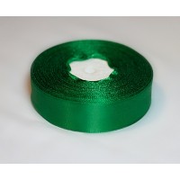 Атласная лента 2,5 см, зеленая